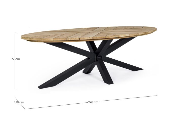 Tavolo Palmdale Ovale 240x110 Carbon Rt02 - immagine 8