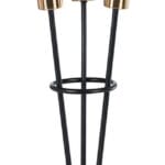 Lampada Tav. Fiaccola 3luci Nero H45