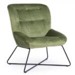 Poltrona Cheryl Velluto Verde Prato