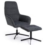 Poltrona Recl C-pouf Romain Text Grigio