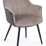 Sedia Marie Velluto Grigio Chiaro