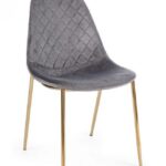 Sedia Terry Velluto Grigio Scuro