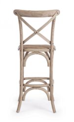 Sgabello Bar Cross Grigio Naturale - Imagen 4