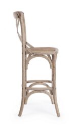 Sgabello Bar Cross Grigio Naturale - Imagen 5