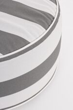 Pouf Righe Gonfiabile Bianco-grigio – Image 3