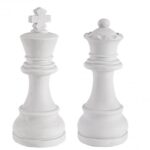 Decorazione Chess Re-regina Bianco Ass2