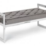 Panca Sveva Velluto Grigio 97x44
