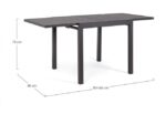 Tavolo All. Pelagius 83-166x80 Antracite Yk13 - Imagen 3