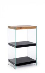 Libreria 3p Line Wood Nero