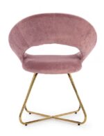 Poltrona Vanity Oro Velluto Rosa - immagine 4