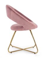 Poltrona Vanity Oro Velluto Rosa - immagine 5