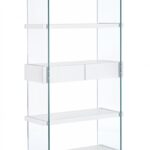 Libreria 4p-2c Line Wood Bianco