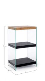 Libreria 3p Line Wood Nero - immagine 2