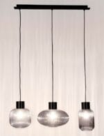 Lampadario 3luci Showy Rett Fumé-nero - Imagen 4