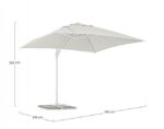 Ombrellone Braccio Eden 3x3 Bia-nat T - immagine 2