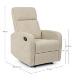 Poltrona Recl Manuale Iris Text Beige - Imagen 2