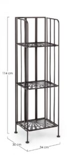 Scaffale 3p Ray Marrone 34x30x114h - Image 2