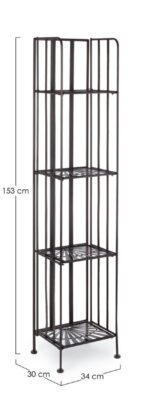 Scaffale 4p Ray Marrone 34x30x153h – Bild 2