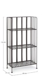 Scaffale 3p Ray Marrone 62x31x116h - Imagen 2