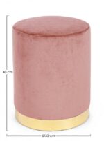 Pouf Lucilla Rosa Antik - immagine 2
