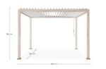 Pergola Ocean 3.6x3.6 Rustic-bianco - immagine 2