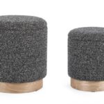 Set2 Pouf Contenitore Zoya Nero Mix