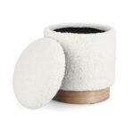 Set2 Pouf Contenitore Zoya Bianco Teddy - immagine 3
