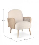 Poltrona Dalida Natural - Imagen 2