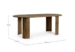 Tavolo Orlando Ov Brown 210x100 - Imagen 2