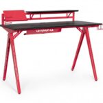 Scrivania Gaming 2p Rosso-nero