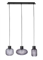 Lampadario 3luci Showy Rett Fumé-nero
