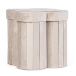 Pouf Cont. Jocelyn Velluto Beige