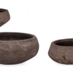 Set3 P.vaso Minh Ciotola Terracotta Scur