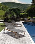Lettino Moon Teak-black – Bild 4