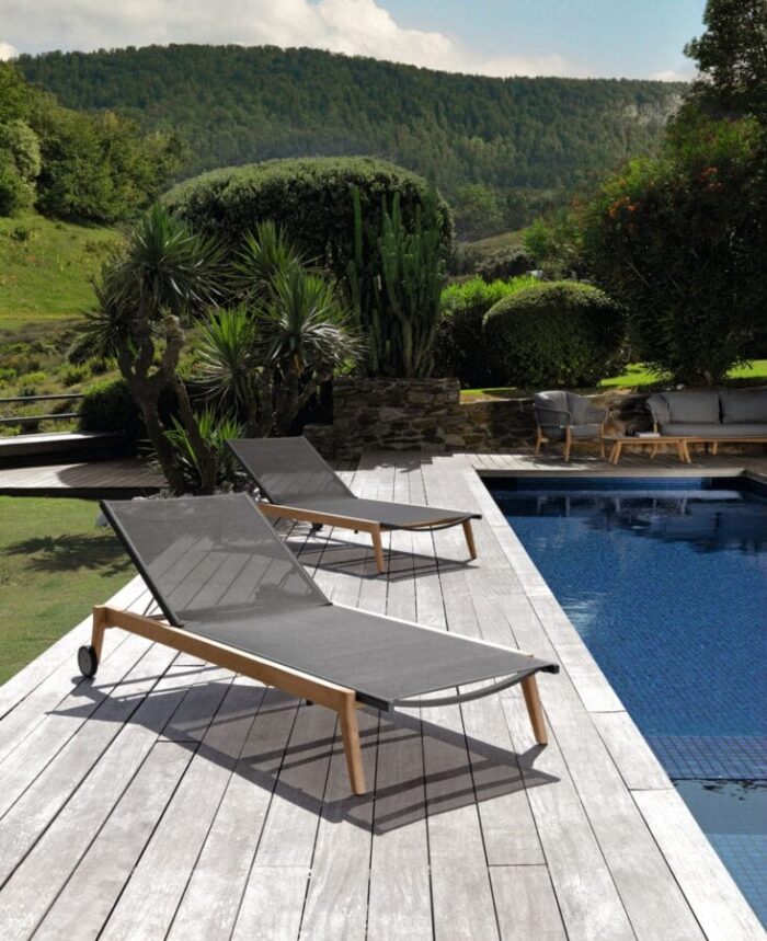 Lettino Moon Teak-black - Image 4