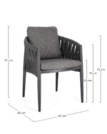 Sedia C-br C-c Jacinta Antracite Wg21 - immagine 7