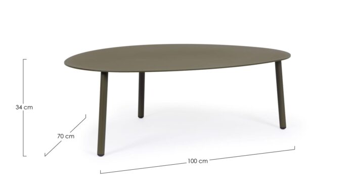 Tavolino Sparky 100x70 Oliv Qs24 – Bild 7