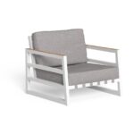 Poltrona Living Alabama Alu White-grey