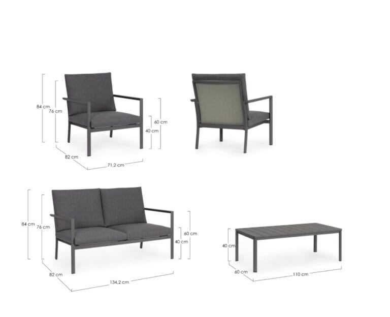 Set4 Salotto C-c Konnor Antracite Cx23 - immagine 10