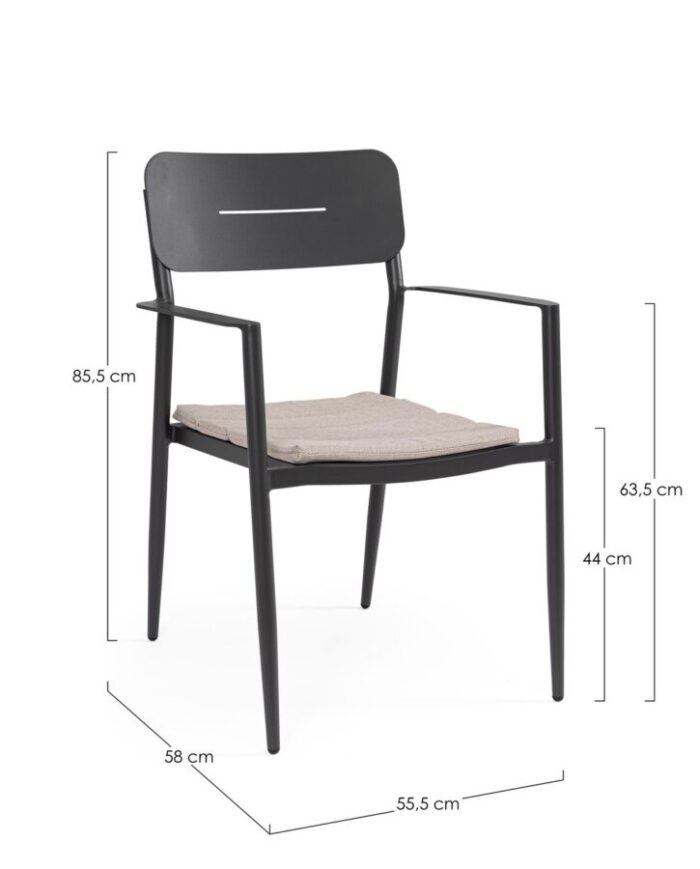 Sedia C-br C-c Nebula Antracite Yk13 - immagine 3