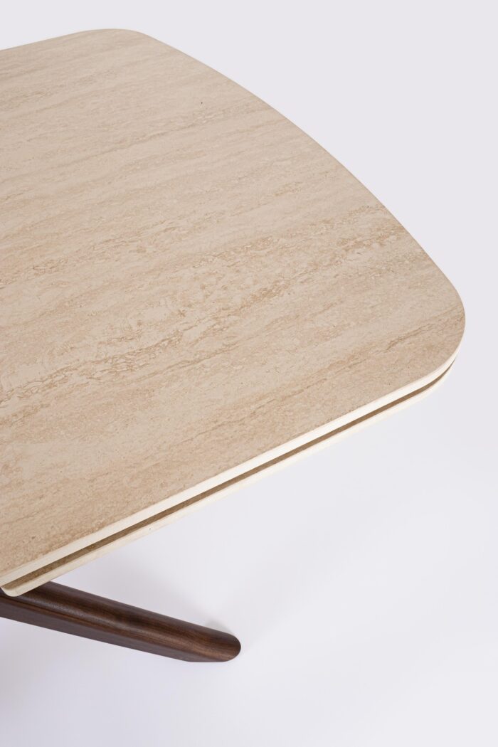 Tavolo Allungabile Maritta 170/250x90 Noce/travertino - immagine 3