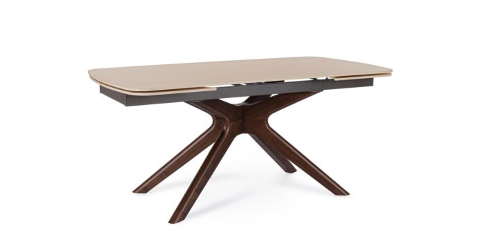 Tavolo Allungabile Maritta 170/250x90 Noce/travertino - immagine 7