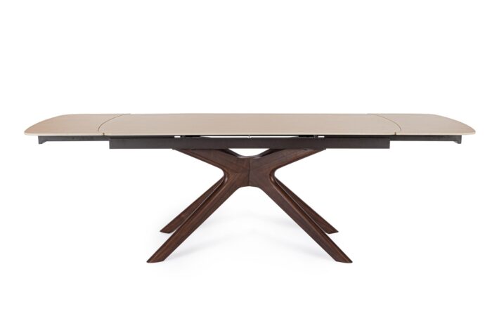 Tavolo Allungabile Maritta 170/250x90 Noce/travertino - immagine 4