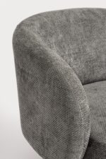 Poltrona Girevole Julienne Grigio Scuro - Imagen 6