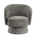 Poltrona Girevole Julienne Grigio Scuro - Imagen 3