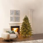 Albero Di Natale Edg Pino Argentato 180 Cm Con 3000 Mini Led