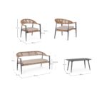 Set4 Salotto C-c Jandia Antracite/naturale - Imagen 5