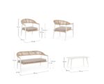 Set4 Salotto C-c Jandia Bianco/beige - Imagen 5