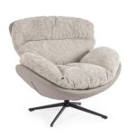 Poltrona Adinda Grigio Scuro/Tortora