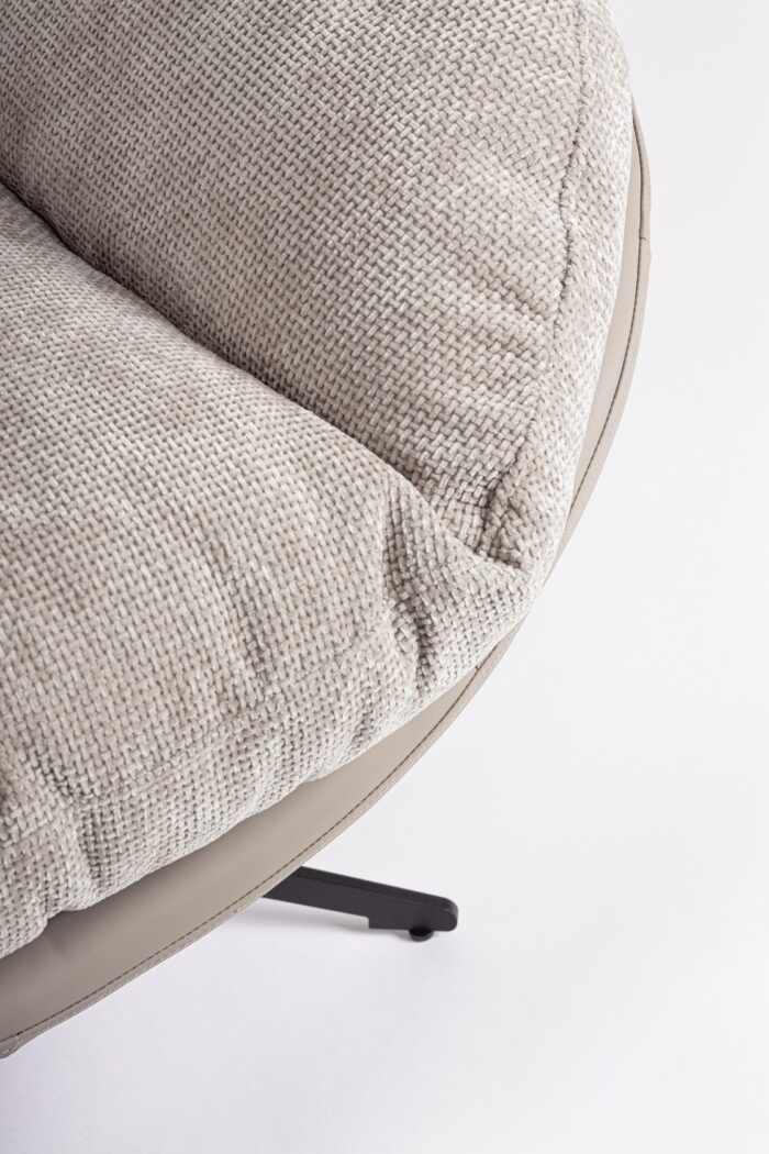 Poltrona Adinda Grigio Scuro/Tortora - Imagen 3